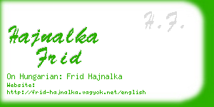 hajnalka frid business card
